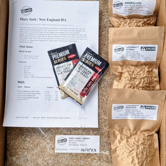 Hazy Jack | NEIPA | BeerCo All Grain Brewers Recipe Kit