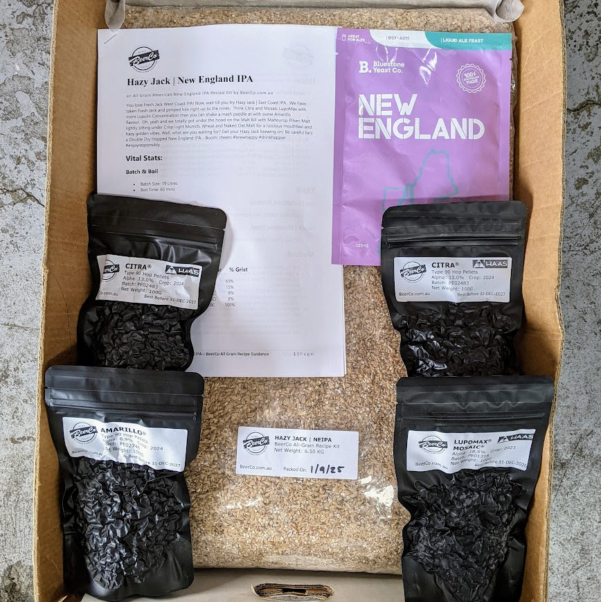 Hazy Jack | NEIPA | BeerCo All Grain Brewers Recipe Kit