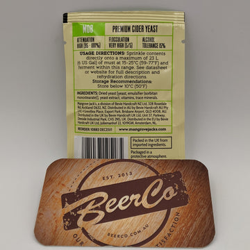 Mangrove Jack's Premium Cider Yeast M08 9g Sachet Back