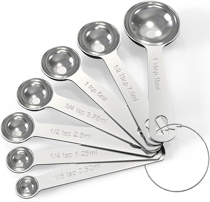 Measuring Spoons | Set of 7 | Stainless Steel