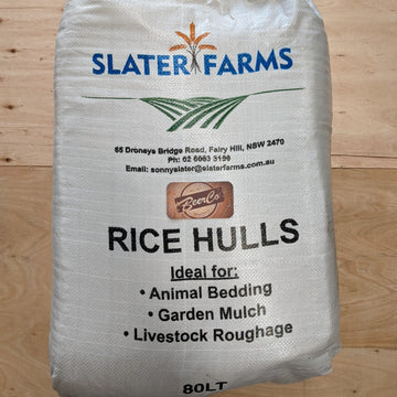 Rice Hulls | Slater Farms | 80 Litre
