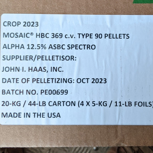 Mosaic® HBC 369 US Hops