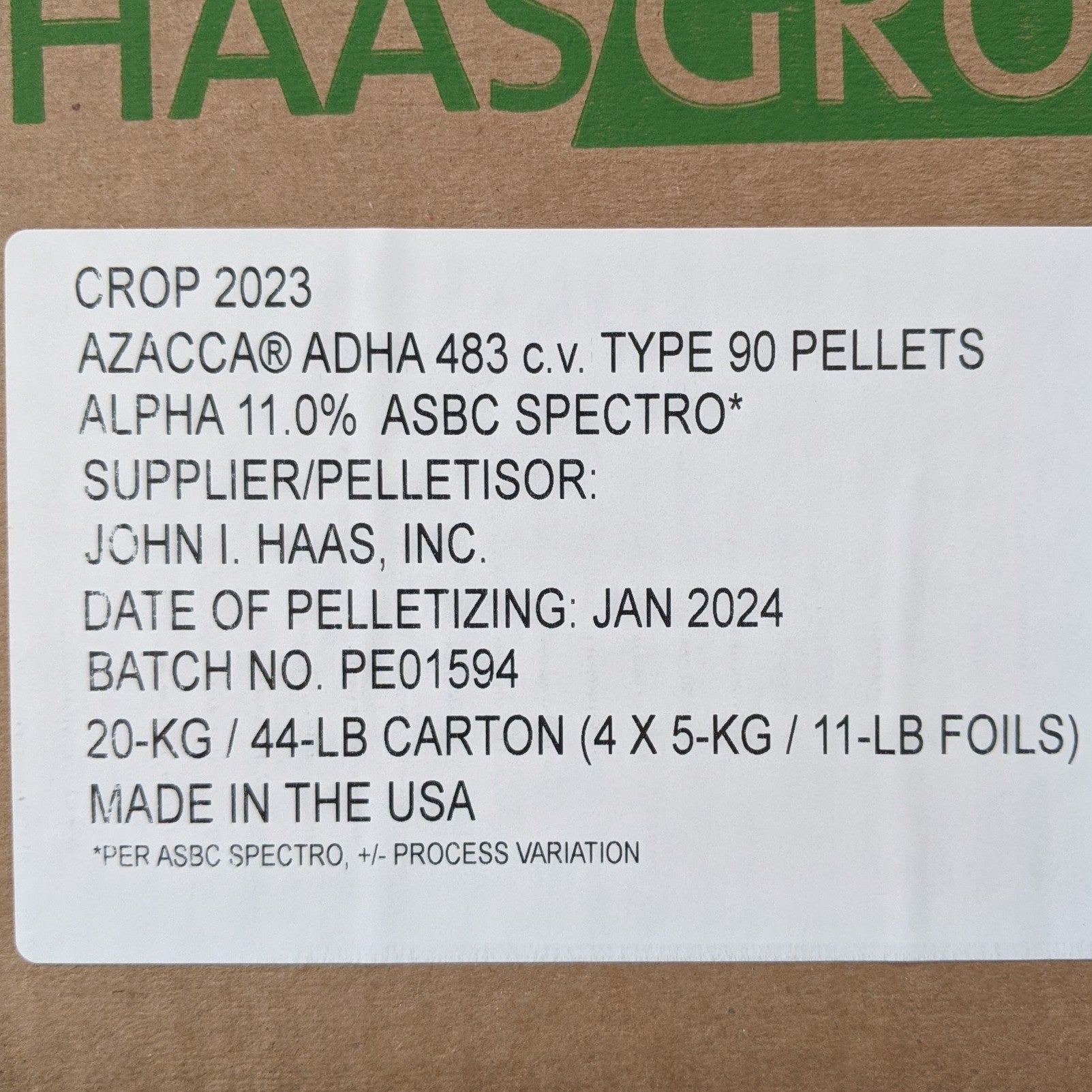 Azacca® ADHA 483 US Hops