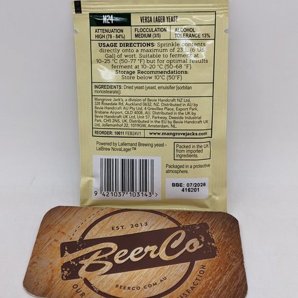 M24 Versa Lager | Mangrove Jack's | Yeast