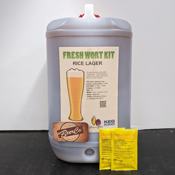Rice Lager |  Artisan Ale | Fresh Wort Kit Bundle