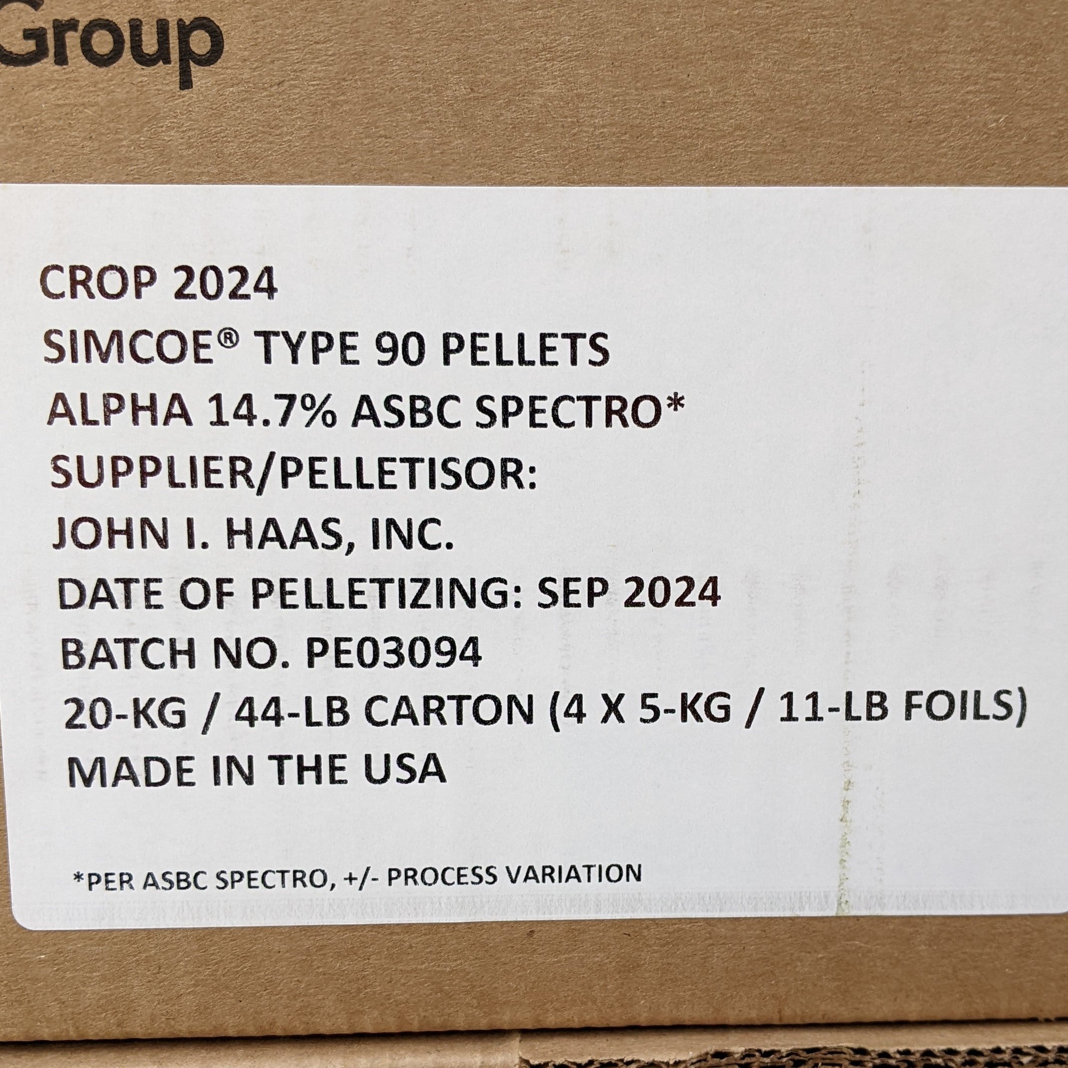 Simcoe® Brand YCR 14 US Hops