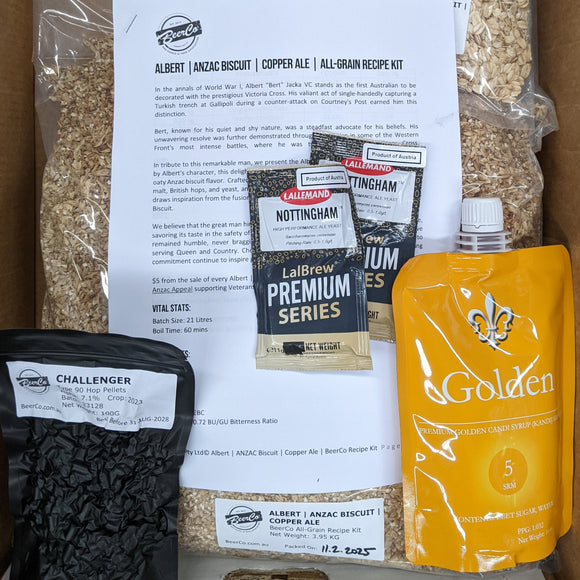 Albert | Golden Biscuit Ale | BeerCo All Grain Brewers Recipe Kit