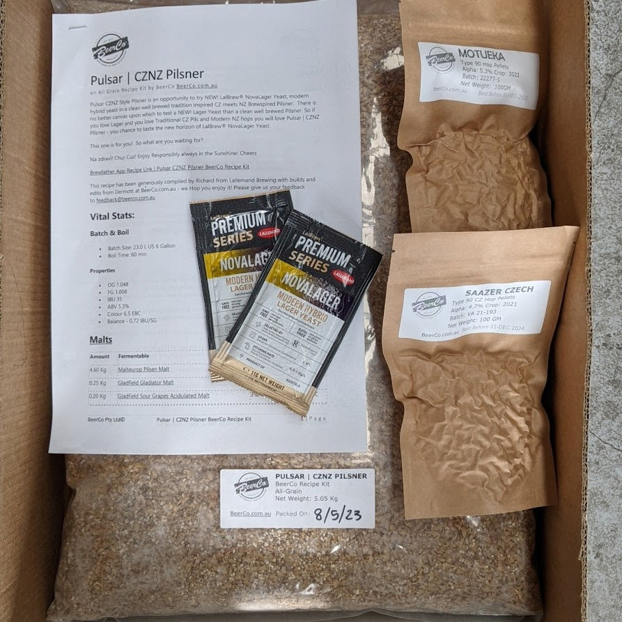 Pulsar | CZNZ Pilsner | BeerCo All Grain Brewers Recipe Kit - 0