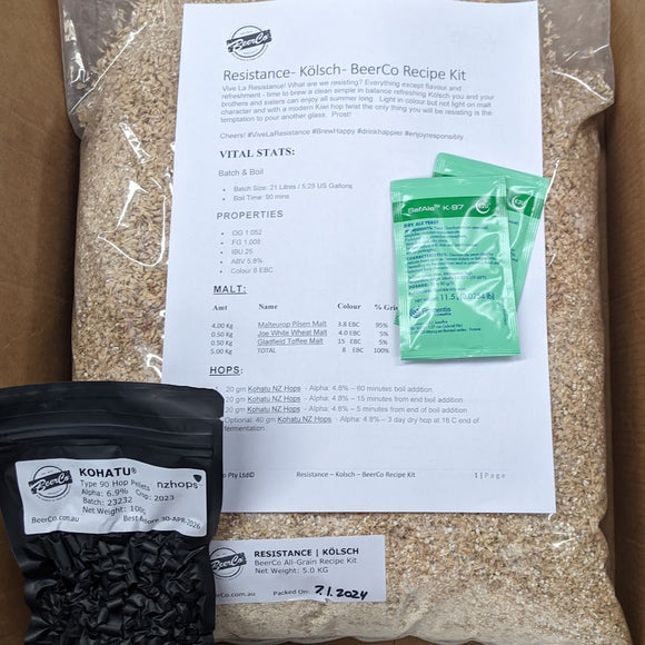 Resistance | Kölsch | BeerCo All Grain Brewers Recipe Kit