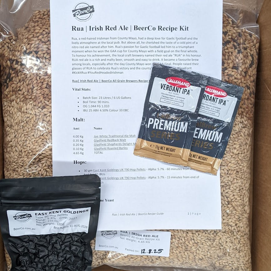 Rua | Irish Red Ale | BeerCo All Grain Brewers Recipe Kit