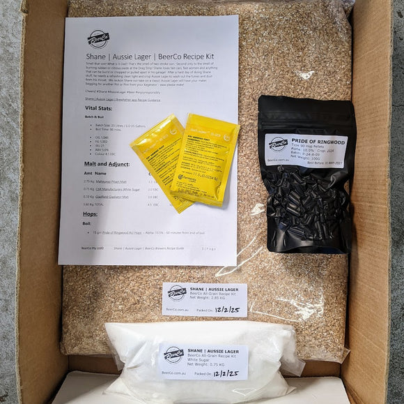 Shane | Aussie Lager | BeerCo All Grain Brewers Recipe Kit