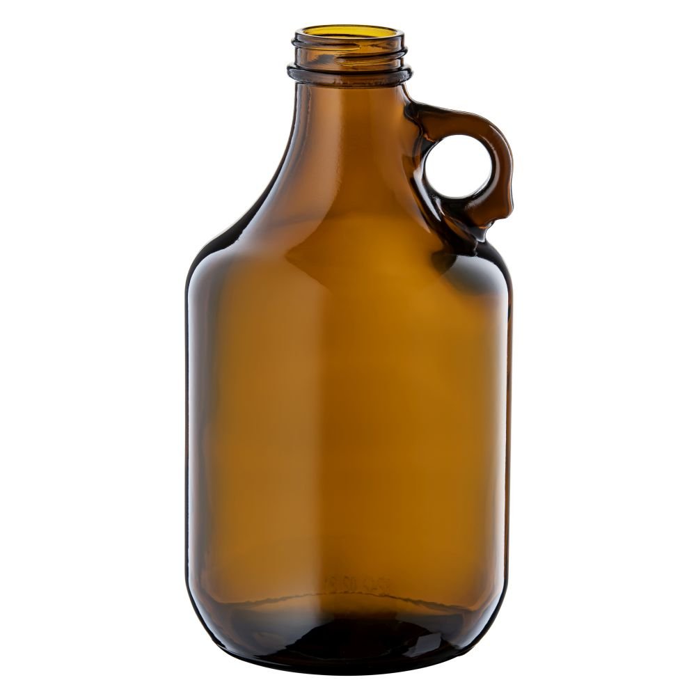 946mL 32oz Amber Glass Squealer Bottle With 38mm 400 Screw Neck