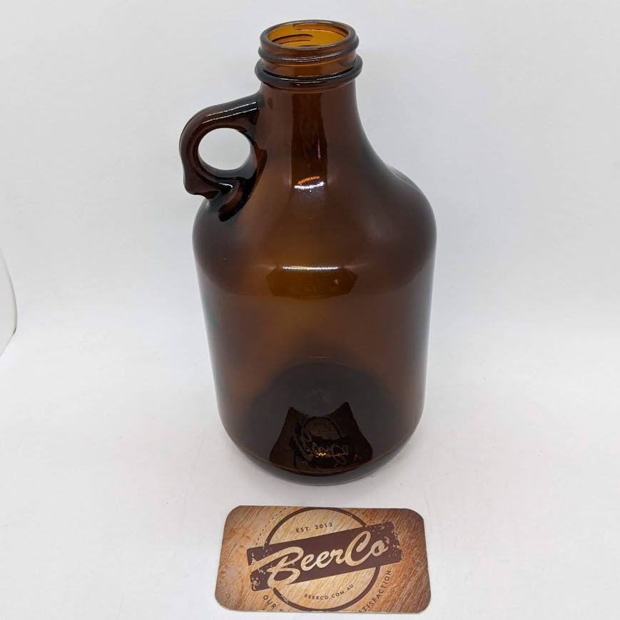 946mL 32oz Amber Glass Squealer Bottle With 38mm 400 Screw Neck