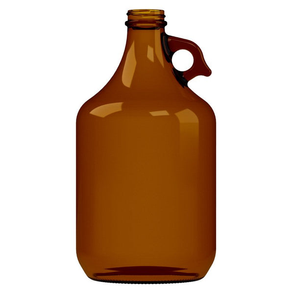 2L 64oz Amber Glass Growler Bottle With 38mm 400 Screw Neck
