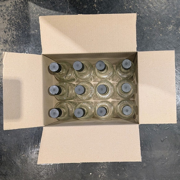 12 x 700ml Flint Glass Spirit Bottle With 30mm ROTE Neck with Closures and Dividers