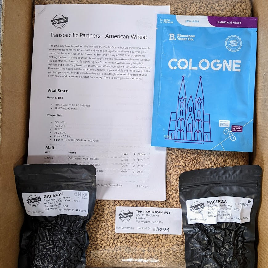 Trans Pacific Partners | American Wheat | BeerCo All Grain Brewers Recipe Kit