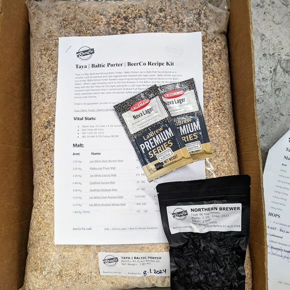 Taya | Baltic Porter | BeerCo All Grain Brewers Recipe Kit