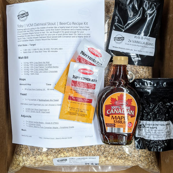 Toby | Vanilla Cinnamon Maple Oatmeal Stout | All Grain Brewers Kit