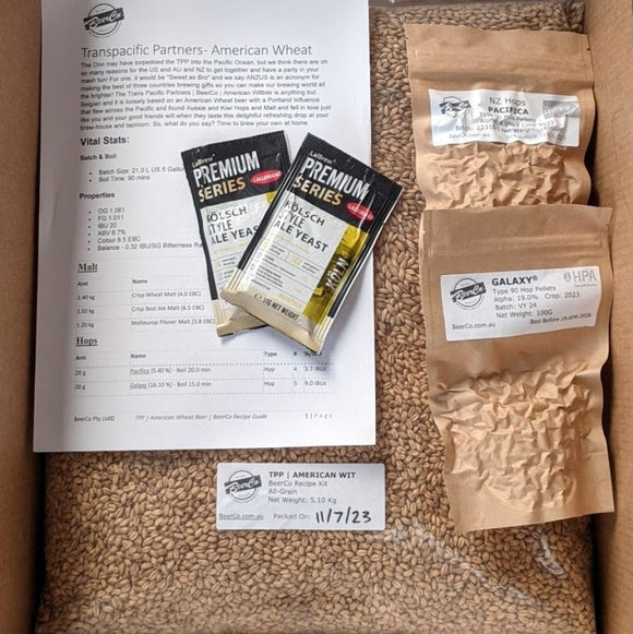 Trans Pacific Partners | American Wheat | BeerCo All Grain Brewers Recipe Kit