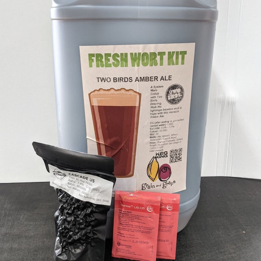 Two Birds Amber Ale Artisan Ale Fresh Wort Kit + Hops + Yeast