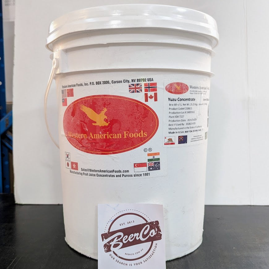 Yuzu Juice Concentrated | 68 Brix | 25.25Kg Pails | ex USA | BeerCo.com.au