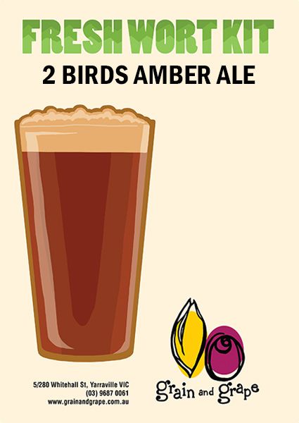 Two Birds | Amber Ale | Artisan Ale | Fresh Wort Kit Only