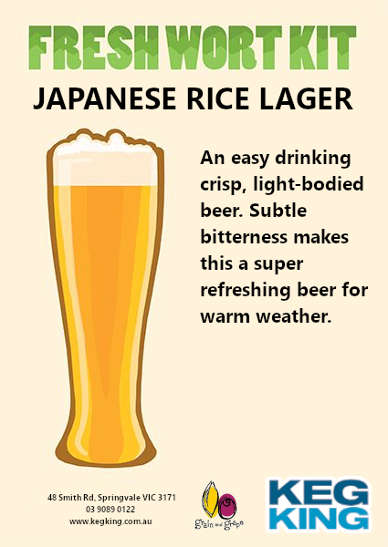 Rice Lager |  Artisan Ale | Fresh Wort Kit Only