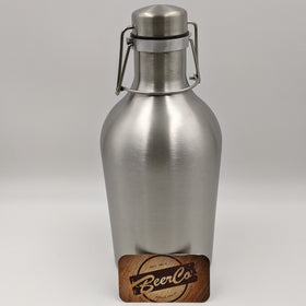 64oz / 1.9L Single Wall Stainless Steel Growler w SS Swing Top Lid