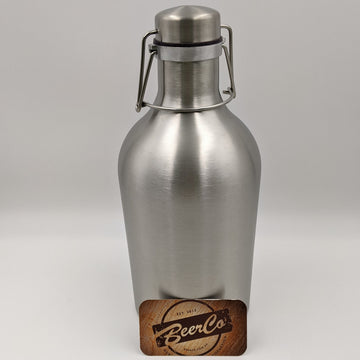 64oz / 1.9L Single Wall Stainless Steel Growler w SS Swing Top Lid