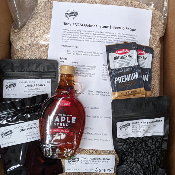 Toby | Vanilla Cinnamon Maple Oatmeal Stout | All Grain Brewers Kit