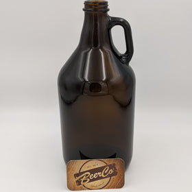 1.89L 64oz Amber Glass Growler Bottle With 38mm 400 Screw Neck
