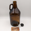 1.89L 64oz Amber Glass Growler Bottle With 38mm 400 Screw Neck-1