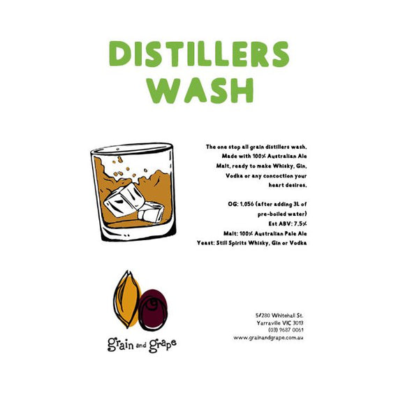 Distillers Wash | Fresh Wort Kit Only