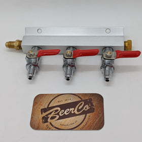 Gas Line Manifold Splitter | 3 Ways Output | MFL 1/4" Thread