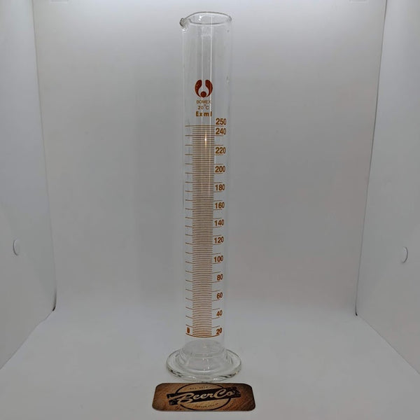 250mL Glass Measuring Cylinder with 2mL Graduations