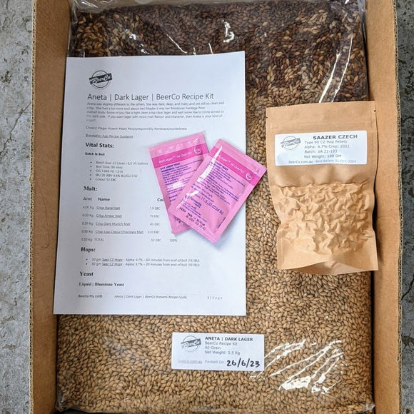 Aneta | Dark Lager | BeerCo All Grain Brewers Recipe Kit