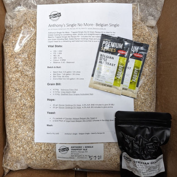 Anthony | Single Trappist Ale | BeerCo All Grain Brewers Recipe Kit
