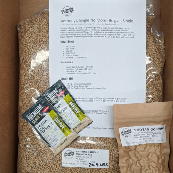 Anthony | Single Trappist Ale | BeerCo All Grain Brewers Recipe Kit