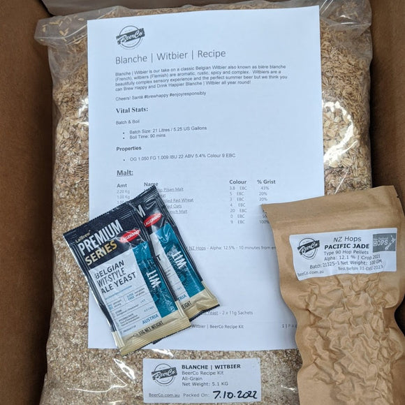 Blanche | Witbier | BeerCo All Grain Brewers Recipe Kit