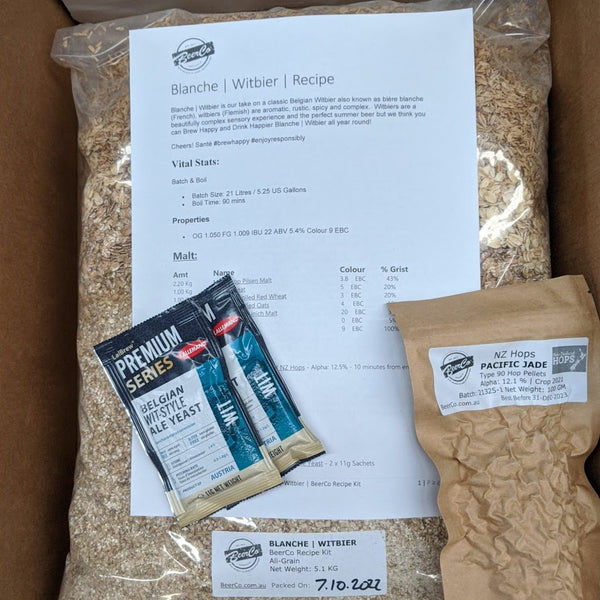 Blanche | Witbier | BeerCo All Grain Brewers Recipe Kit