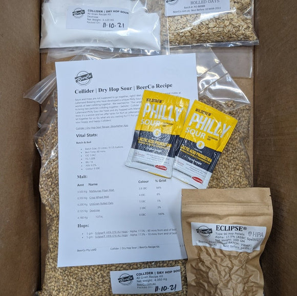 Collider | Dry Hop Sour Ale | BeerCo All Grain Brewers Recipe Kit