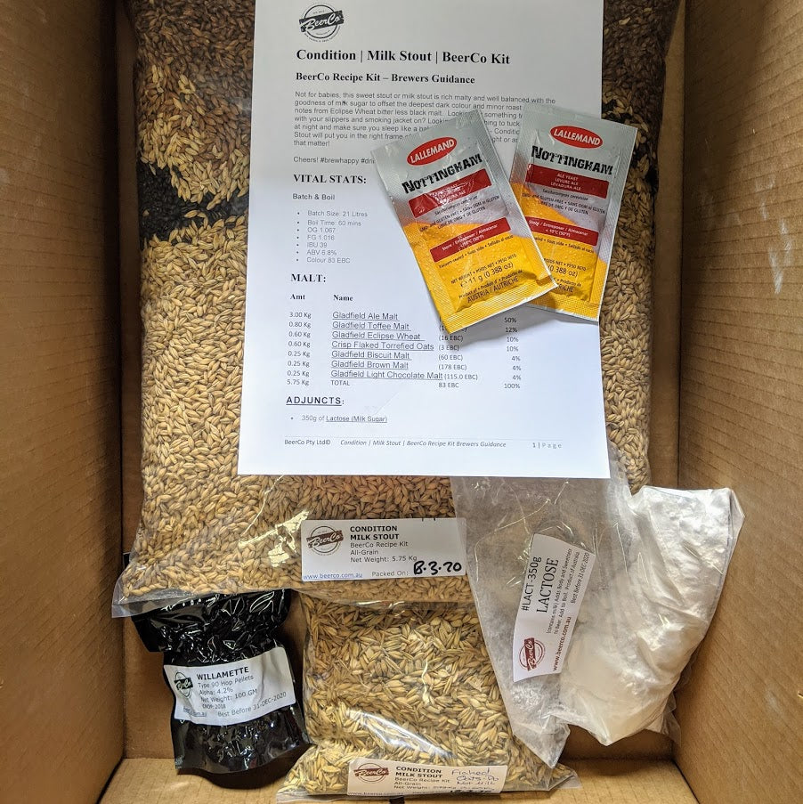 Condition | Milk Stout | BeerCo All Grain Brewers Recipe Kit - 0