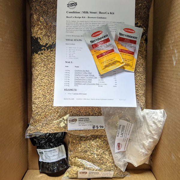 Condition | Milk Stout | BeerCo All Grain Brewers Recipe Kit