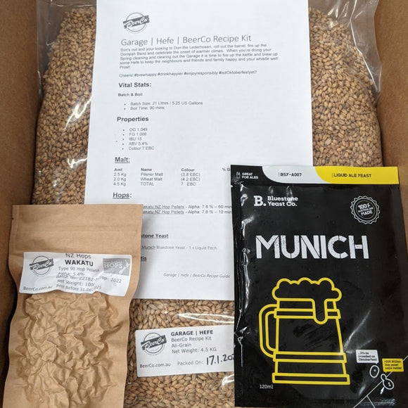 Garage | Hefe | BeerCo All Grain Brewers Recipe Kit