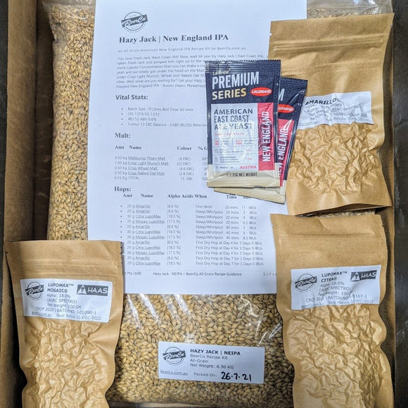 Hazy Jack | NEIPA | BeerCo All Grain Brewers Recipe Kit