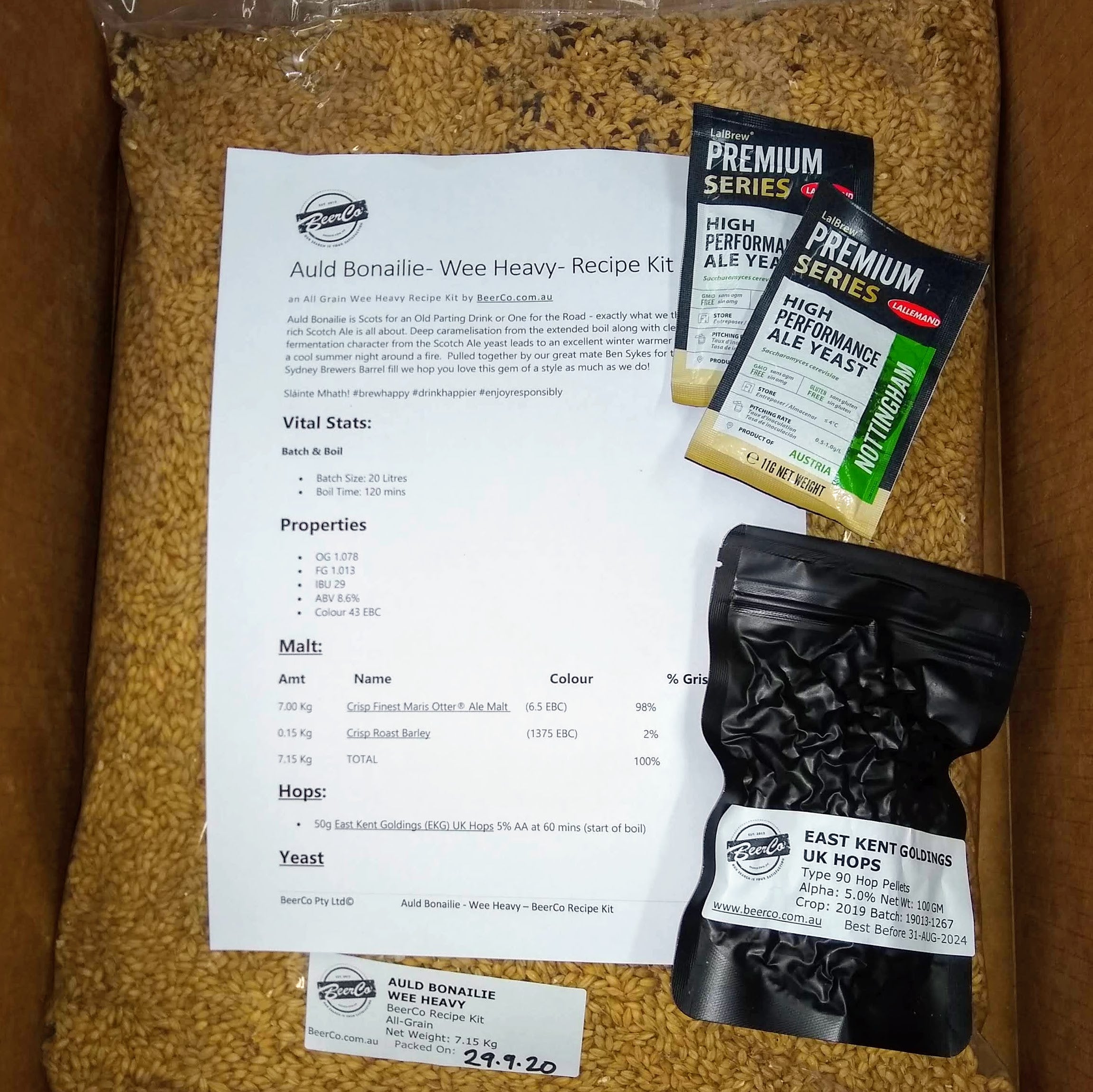 Auld Bonailie | Wee Heavy | BeerCo All Grain Brewers Recipe Kit - 0