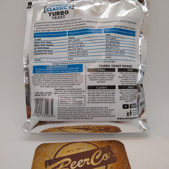 Still Spirits | Classic 8 Turbo Yeast 273g