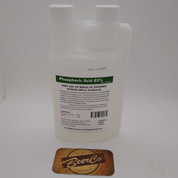 Pure Phosphoric Acid (85% Pure) 500mL