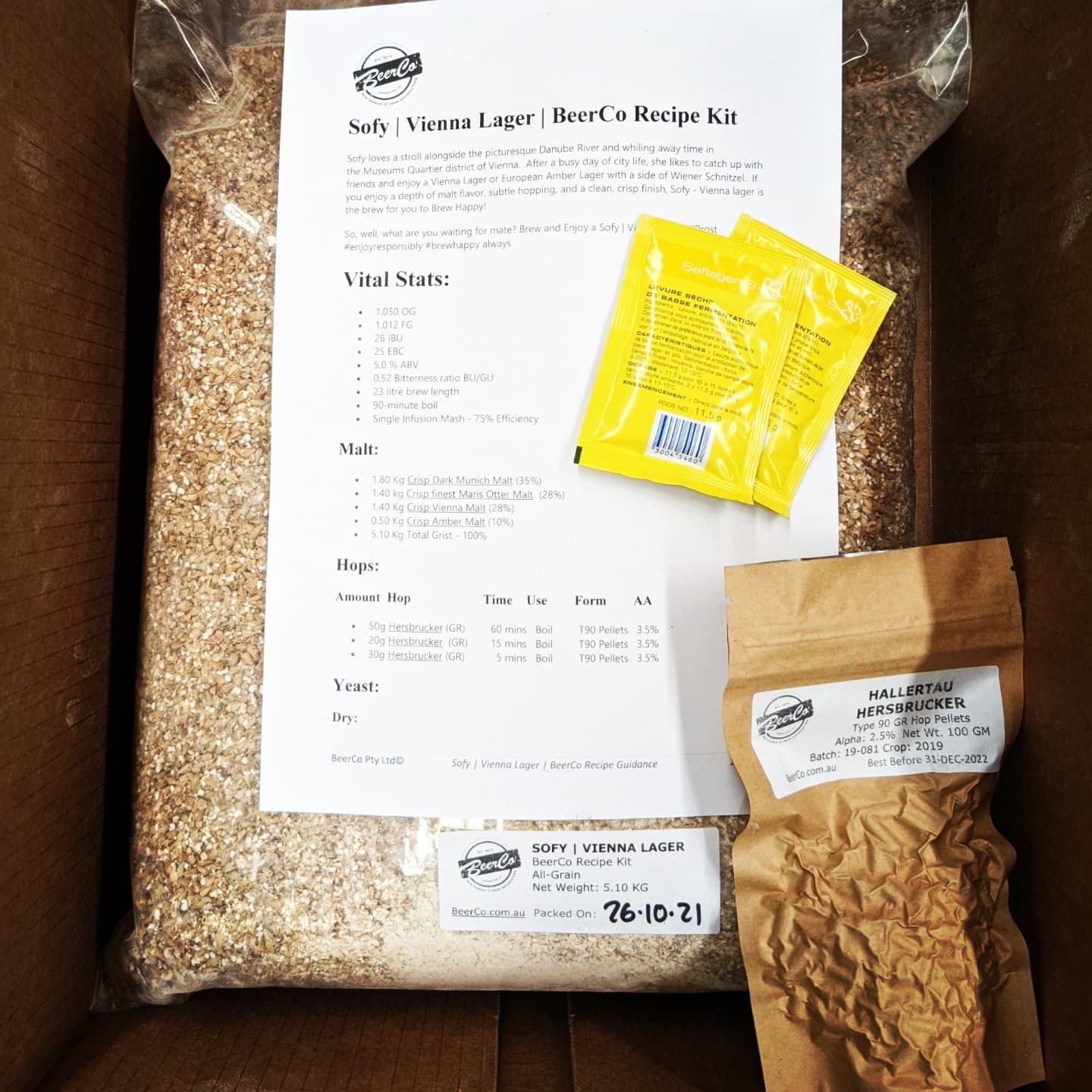 Sofy | Vienna Lager | BeerCo All Grain Brewers Recipe Kit - 0