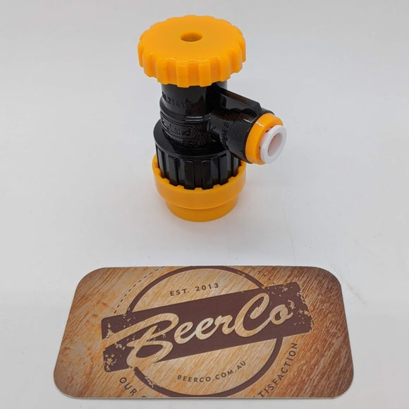 duotight | 8mm x Flow Control Ball Lock Disconnect (Liquid Black + Yellow) (POK)